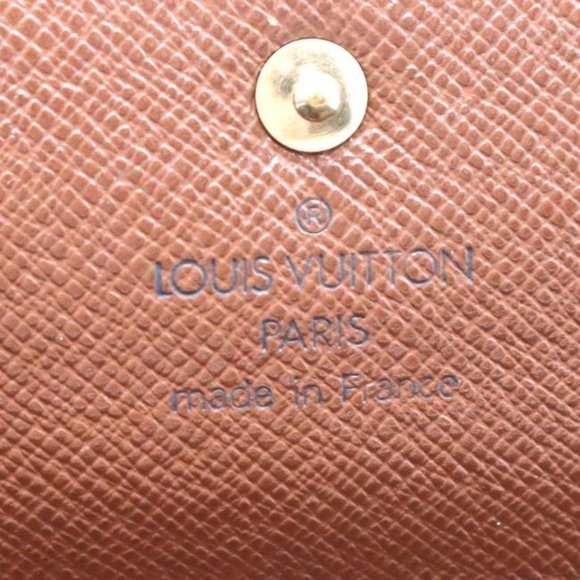 #46346 Monogram Long Flap Pocket Bill Case Zip Zipper Vintage Sarah Wallet - Picture 5 of 11